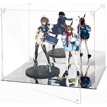 Amazon.co.jp: 【UVカット99.3％】フィギュアケース【台座・背面ミラー
